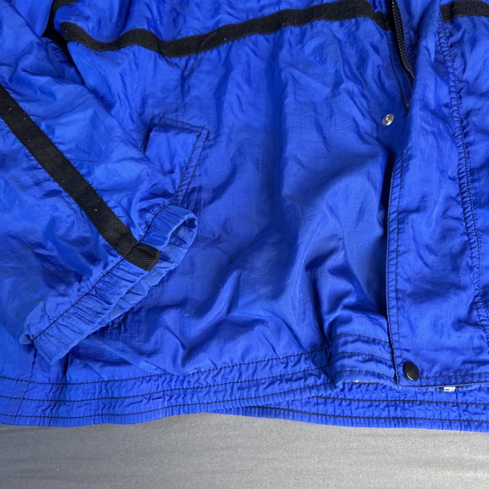 VINTAGE Nike Track Jacket Large Blue‎ Baggy Big Swoosh Windbreaker Retro 90s* - Picture 6 of 12